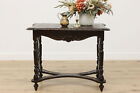 Victorian Antique Walnut Lamp Or Hall Table  Carved Dragons  52845