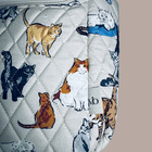 New Vera Bradley A Cats Life Lunch Crossbody Quilted Cotton Beige