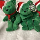 1998 Salvino s Bamm Beano s Christmas Baseball Beanie Bears Set Of 4 Nwt