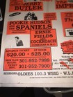 Jerry Butler The Impressions Show Place Arena Globe Poster Damaged Rare 33x22