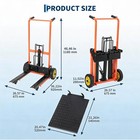 Hydraulic Material Lift 450lb Swivel Wheel Pallet Adjustable Fork 35 8  Lift