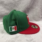 New Era Mexico Hat Cap 7 5 8 Green Red Fitted Baseball Patch