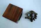 Antique Designer Nautical Sextant Working Navigation With Wooden Box Marine Gift