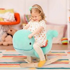 B  Toys Wooden Whale Rocker Echo Hardwood Handles Soothing Sea Sounds Soft