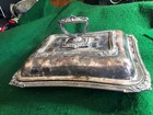 Antique Silver Plated  Lidded Tureen Entree Serving Dish