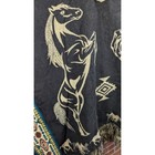 Hooded Poncho Horse Western Reversible Wool Alpaca Boho Hippie Cowboy Lagenlook