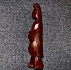 Vintage Hand Carved Wooden Oriental Statue
