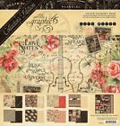 Graphic 45 Love Notes Bundle   12x12  8x8 Pads And 2 Sticker Sets  ships Free  