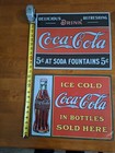 2 Vintage Coca Cola Signs - Tin Metal Soda Pop Bottle Advertising