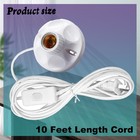 10ft Light Bulb Base With Cord E26 e27 Light Socket With On off Switch 110v-