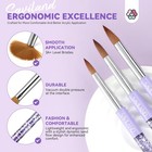 Kolinsky Acrylic Nail Brush Set  Size 6 10 14 Professional Manicure Brushes With