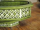 Vintage Relpo 5962 Green Ceramic Mcm Pedestal Planter Made In Japan Gloss Glaze