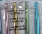 Set Of 8 Boye Tapered Throat Aluminum Crochet Hook Set