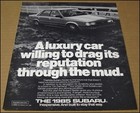 1985 Subaru Sedan Print Ad Car Automobile Advertisement Vintage 8 25  X 10 75 