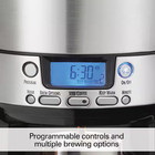 Brewstation 12- Cup Programmable Black Drip Coffee Maker With Removable Water Re