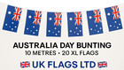 Australia Day Bunting 10m     20 Xl Australian Flags Banner   World Cup Football