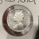 British India 1897 C 2 Annas Silver Unc
