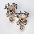 Christofle Paris Silver Plated Vase 3-carrots Museum Gallia Revival Design 2pc