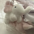 The Peanutshell Pink White Elephant Musical Crib Mobile For Baby Girls Nursery