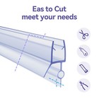 2 Pcs Frameless Shower Door Bottom Seal Stop Shower Sweep With Drip Rail 36 l  