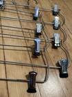 Lot Of 2 Vtg Mid Century Metal Chrome Wire 4 Tier Skirt Pant Clip Clothes Hanger