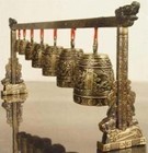 Rare Collectable Musical Meditation Gong With 7 Ornate Bells With Dragon Design