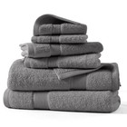 6pc Bath Towel Set 100  Cotton Bathroom Towels Soft Absorbent Washcloths Set