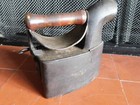 Antique  Charcoal Coal Cast Iron Sad Iron W  Chimney  wood Handle  faced Damper