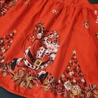 Vintage Mid-century Christmas Half Apron Santa Tree