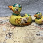 Vintage Tin Lithograph Toy Wind Up Momma   Ducks In A Row-key Missing Free Ship