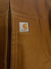 Carhartt Canvas Full Zip Jacket Hooded Quilt Lined Size 4t