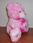 Dan Dee  Teddy Bear Plush Stuffed Animal  Pink Embroidered Heart  - 9  Tall
