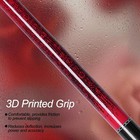 New  58  Professional Pool Cue Stick With 3d Printed Grip   13mm Tip  red black 