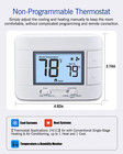 Non Programmable Thermostat For Home 1 Heat  1 Cool Single-stage System  With Ro