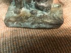 Vintage  Sitting Bobcat Cast  Bronze Brass Figurine Sculpture Signed 4 