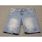 Kut From The Kloth Women Light Wash Distressed Denim Shorts Size 4 Stretch Blue