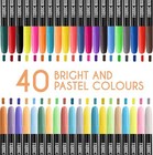Zenacolor 40 Fabric Markers Pens Set - Non Toxic  Indelible And Permanent Fabric
