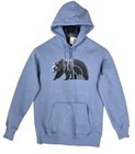 North Face Bear Hoodie Sweatshirt Blue Pullover Ws S Big Black Logo Graphic Nwt