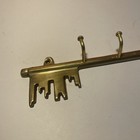 Vintage Brass Skeleton Key Wall Key Holder Rack Decorative 4 Hooks