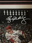 Roy Halladay Philadelphia Phillies Framed Perez Signed No Hitter Litho 24x30 Jsa