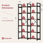 Bookshelf 6 Tier  71 5   Industrial Wood Bookshelves  W  12 Open Display Shelves