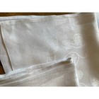 Set Of 4 White Demask Dinner Napkins Floral Pattern 18x20  Classic Formal