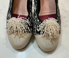 Pair Of Vintage used Faux Crystal Bead Tassel Shoe Clips
