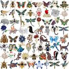 Fashion Crystal Rhinestone Cat Fish Butterfly Animals Dog Brooch Pin Women Hot