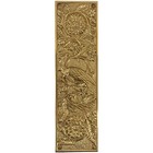 Parrot Motif Push Plate In Cast Solid Brass - 3 Finish Choices