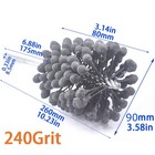 3-1 2  90mm Cylinder Engine Flexible Hone Burnish Ball 240 Grit Black