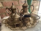 Vintage Victorian Coffee Tea Set International Silver Co Wedding Antique Large