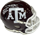 Johnny Manziel Autographed Maroon A m Speed Mini Helmet Jsa Johnny Fn Football