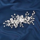 Rhinestone Hair Clips Silver Wedding Hair Piece Flower Bridal Accessories For   