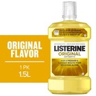 Listerine Original Antiseptic Mouthwash For Bad Breath   Plaque Oral Care  1 5 L